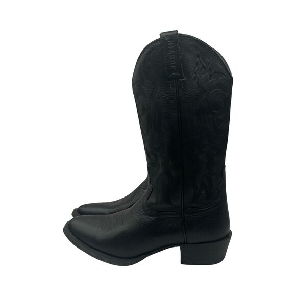 Justin Boots Stampede Collection Men\'s Size 10 D Style 2553 Black Leather NWT main image 6